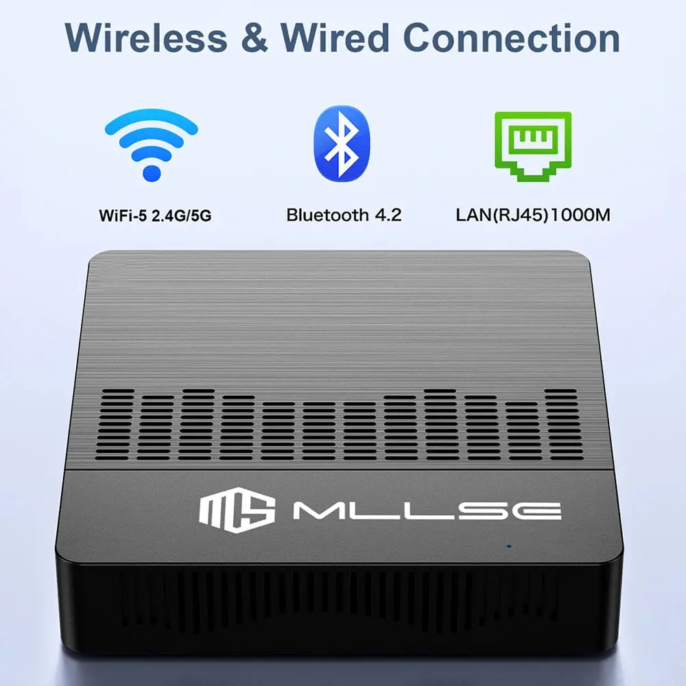 MLLSE Mini PC M2 Air Intel Gemini Lake N4000 Windows 11 6GB RAM 128GB ROM Dual-Band WiFi Bluetooth USB Mini Computer - ALPENZO