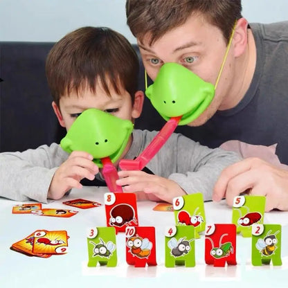Frog Lizard Mask Wagging Tongue Lick Cards Board Games for Children Family Party Toys Antistress Funny Desktop Puzzle Game Toys ALPENZO