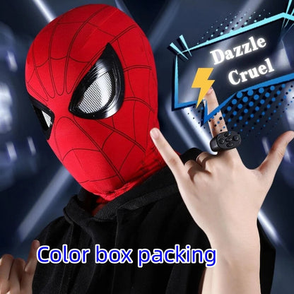 Spiderman Mask Eyes Movable Remote Control Peter Parker Spiderman toys children  Halloween Cosplay Costume Mask Christmas Gifts ALPENZO