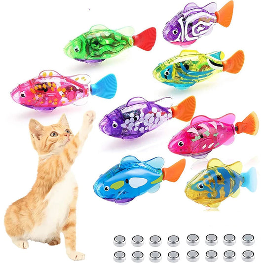 Baby Shower Luminous Induction Electric Fish Playing in Water Toy, Simulated Electronic Fish for Luminous Swimming ALPENZO