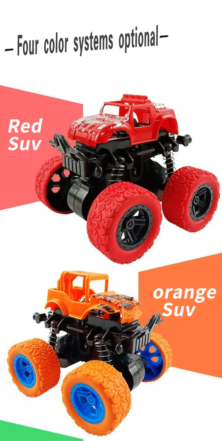 Inertial Off-Road Vehicle Toy Super Fall Resistant Climbing Car Model Car Children's Four-Wheel Drive Toy 360 Degree Rotation ALPENZO