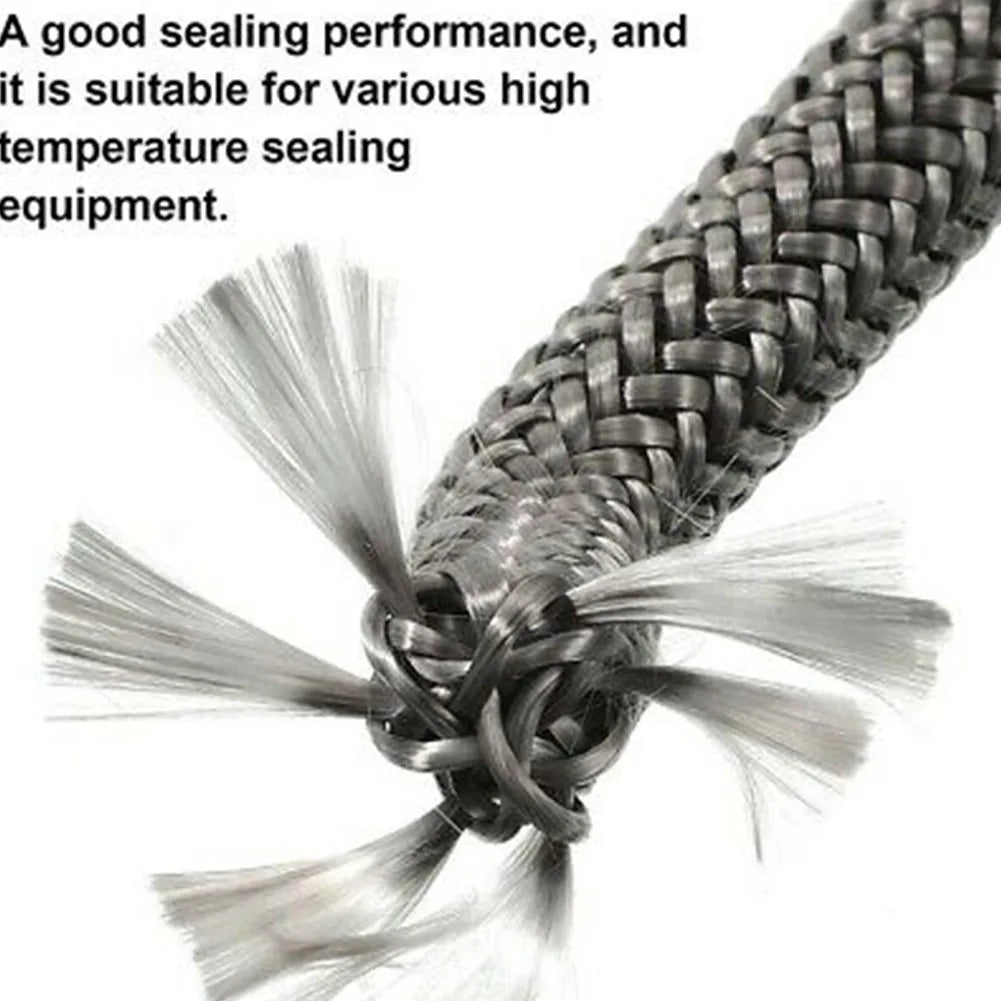 Stove Fire Rope Black Wood Burning Stove 6mm 8mmm 2m Length Log Burner Door Seal High Temperature Stove Heating Fireplaces Part - ALPENZO