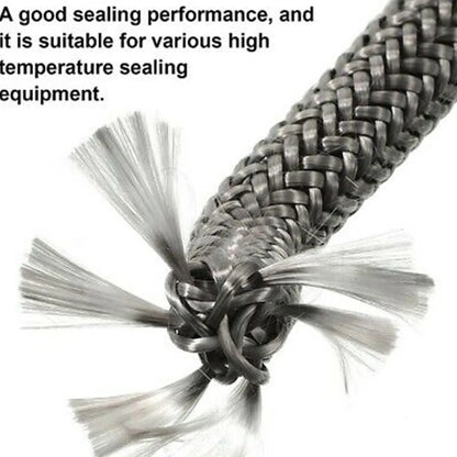 Stove Fire Rope Black Wood Burning Stove 6mm 8mmm 2m Length Log Burner Door Seal High Temperature Stove Heating Fireplaces Part - ALPENZO