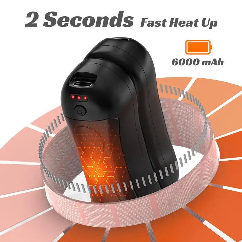 2Pack Magnetic Rechargeable Hand Warmers with 3 Heat Settings Pocket-Sized Light Sleek Stylish for Winter Outdoor/Skiing 2025NEW ALPENZO