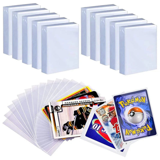 100 Pcs Transparent Playing Card Cover Clear Protector Sleeve Holder For Pokemon Board Game ID Trading Folder Photo Pouch Kit ALPENZO
