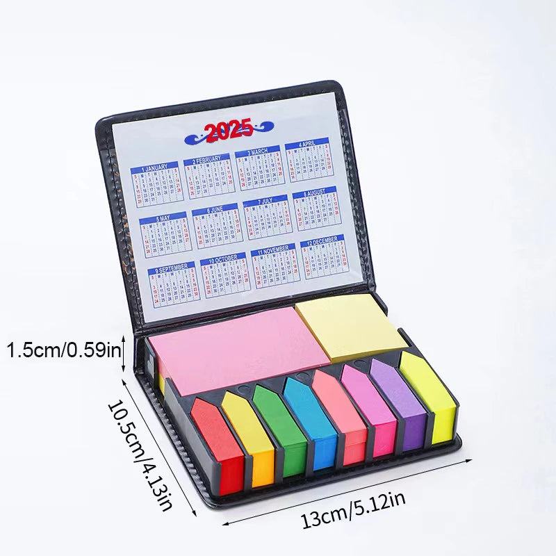 1 Set of Colorful Convenience Stickers Organization Multi-Color Stickers Set Leather Packaging Box Calendar 2025 and More ALPENZO
