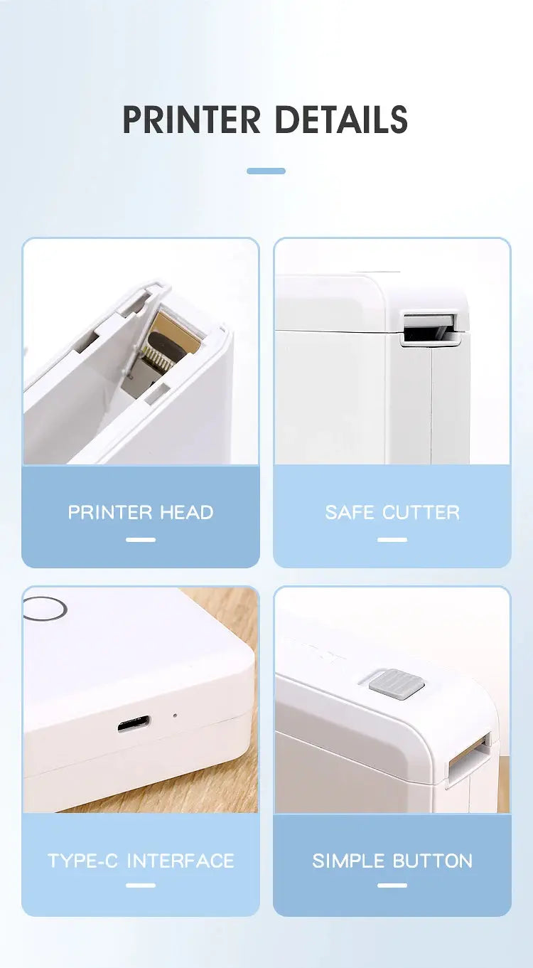 Niimbot D110 Mini Portable Thermal Printer Without Ink Self-Adhesive Label Maker Printer For Stickers Labeller Labeling Machine - ALPENZO