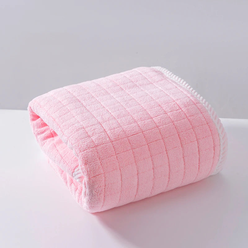 Square Spiral Bath Towel Designer Solid Color Quick Drying Water Absorbing Dry Hair Household And Daily Use Soft Square-Towels - ALPENZO