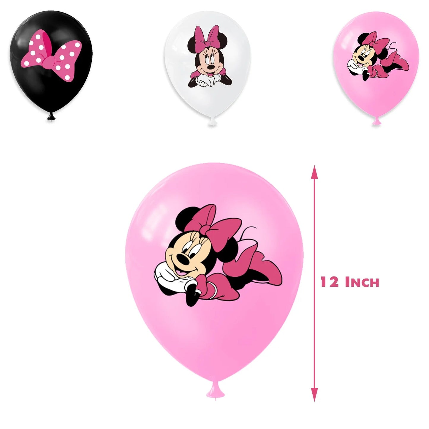 Minnie Mouse Party Decoration Disposable Tableware Minnie Cup Plate Balloon For Girls Baby Bath Birthday Party Supplies ALPENZO