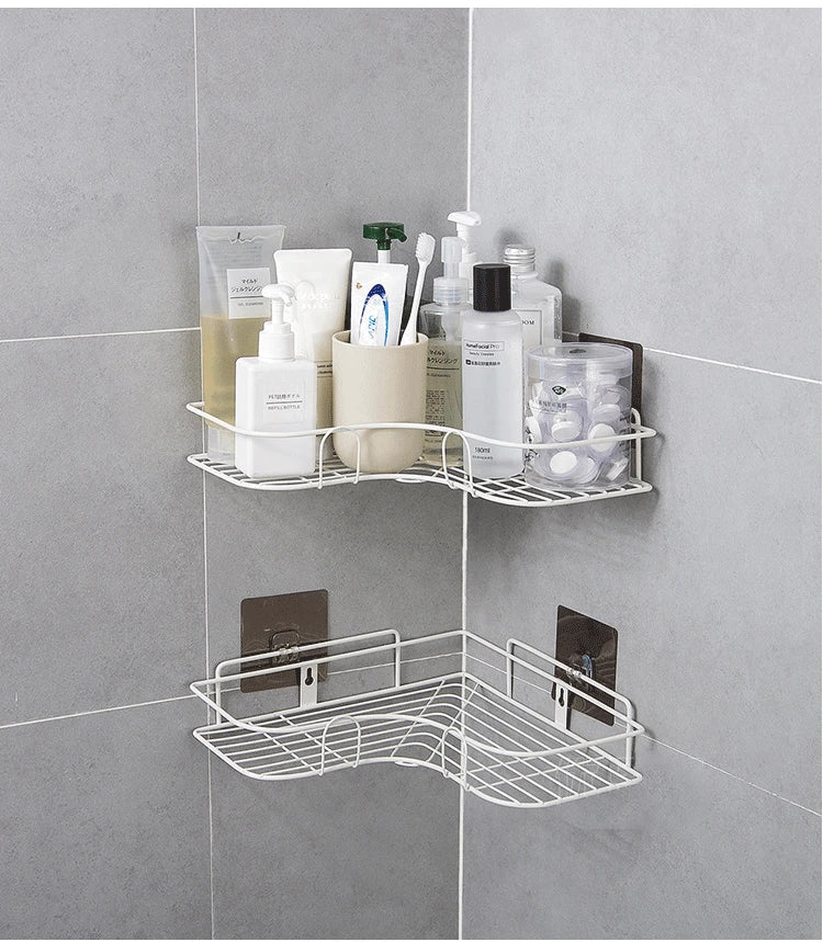 Iron Triangle Rack For Kitchen Bathroom Storage Rack Thickened Love Corner Rack Storage Rack Durable - ALPENZO