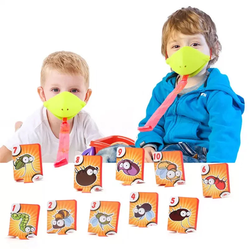 Frog Lizard Mask Wagging Tongue Lick Cards Board Games for Children Family Party Toys Antistress Funny Desktop Puzzle Game Toys ALPENZO