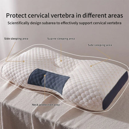 New Neck Pillow Help Sleep Protect The Neck Cervical Orthopedic Soybean Fiber Massage Household SPA Pillow For Sleeping Almohada - ALPENZO