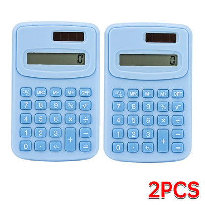 Small Solar Calculator Portable Calculator Cute 8 Digits LCD Electronic Calculator Home Office Primary School Teaching Supplies ALPENZO