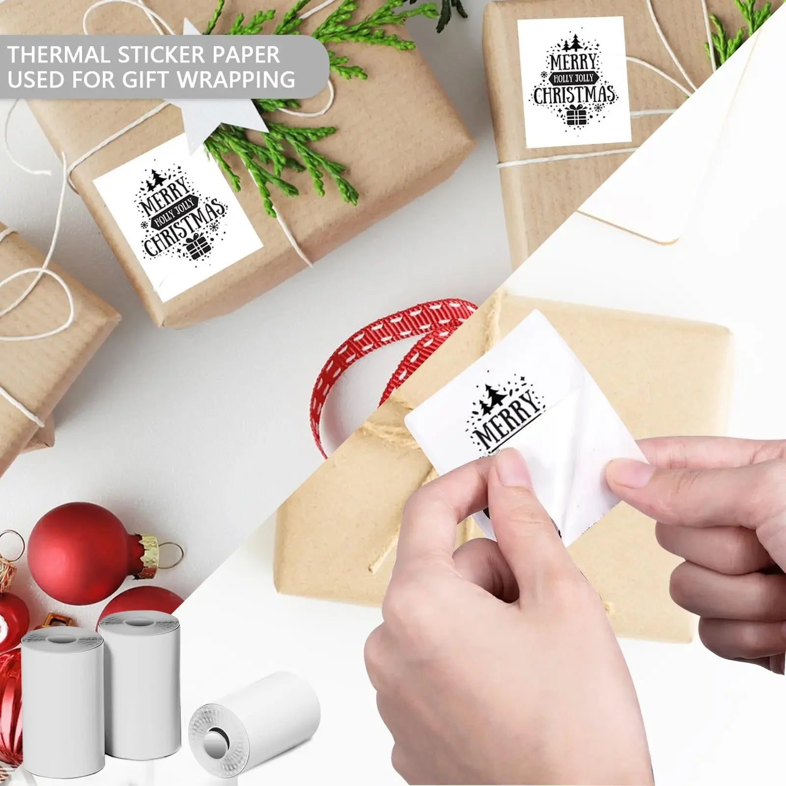 Thermal Printer Paper Rolls for Mini 10 Rolls 2.2in x 19ft  Pocket Printer White Colors Sticky Receipt Paper Rolls POS Papers ALPENZO