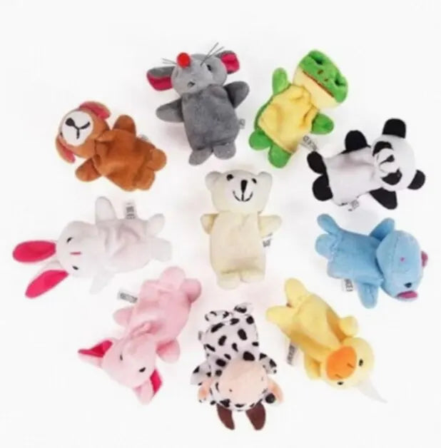 1/5/10 Pcs Cartoon Hand Doll Finger Puppet Baby Children Story Early Education Soothing Doll Plush Toy ALPENZO