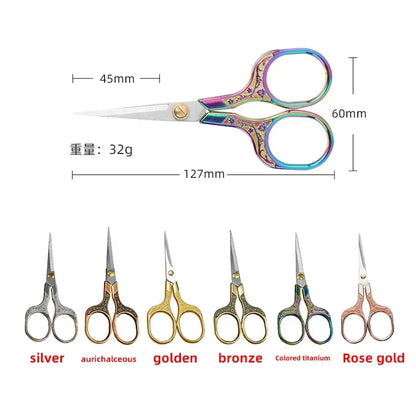 Stainless Steel Scissor Fabric Thread Sewing Scissor Colorful Handicraft Household Embroidery Sewing Shears Embroidery Scissors - ALPENZO