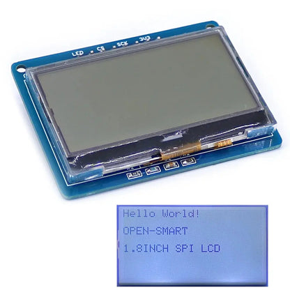 OPEN-SMART With Backlight LED 3.3V 1.8 Inch 128 * 64 Serial SPI Monochrome LCD Shield Breakout Board Module for Arduino - ALPENZO