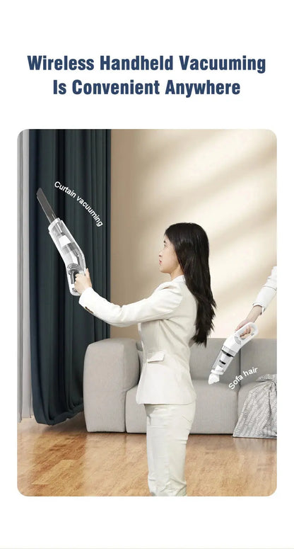 Handheld Home Vacuum Cleaner Rechargeable Portable Vacuum Cleaner Car Home Dual Purpose Wireless Dust Catcher Pet Hair 10000PA - ALPENZO