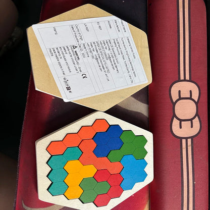 Wooden Tangram Jigsaw DIY Puzzle Kids Learning Educational Toys for Children Thinking Training Wood Toy Puzzles Montessori Games ALPENZO