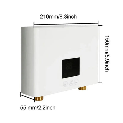 110V/220V Instant Water Heater 3000W/5500W Wall-Mounted Electric Heaters for Bathroom Hot Water Shower and Home Kitchen Heating - ALPENZO