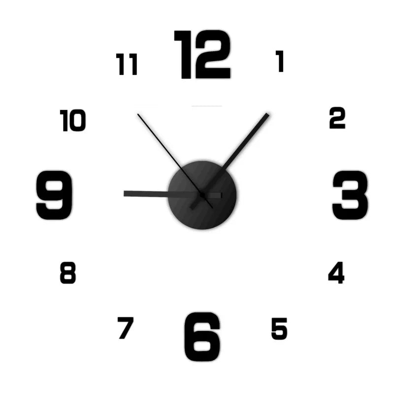 Modern Home Creative Frameless DIY Wall Decoration Wall Decoration Silent Clock Living Room Office Bedroom Wall Decoration Art - ALPENZO