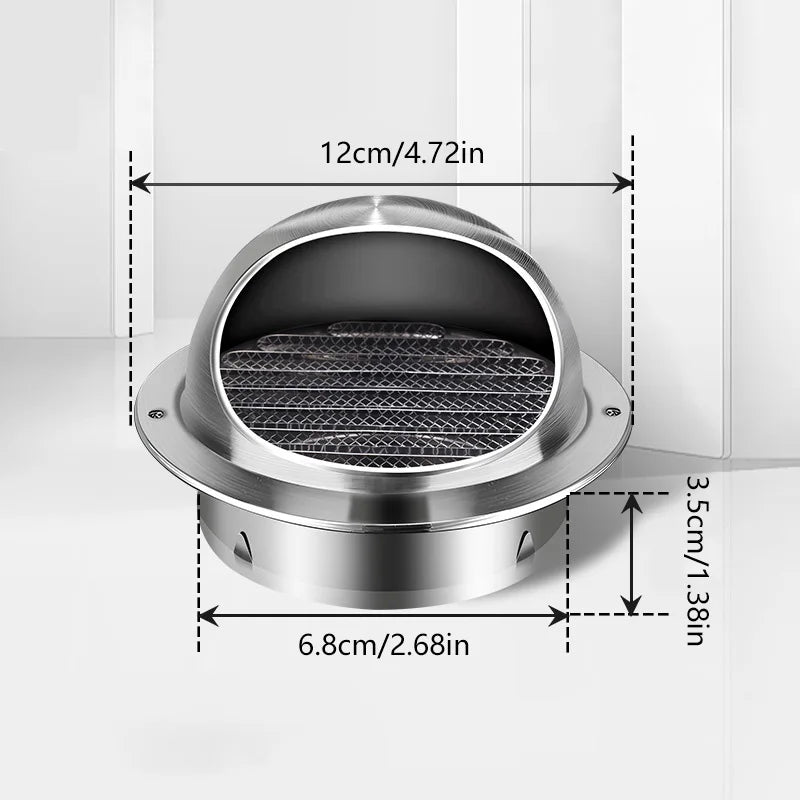 Stainless Steel Wall Ceiling Air Vent Ducting Ventilation Exhaust Grille Cover Waterproof Outlet Heating Cooling Vents Cap - ALPENZO