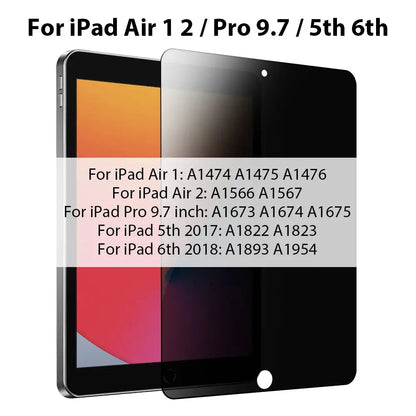 Privacy Glass For iPad Pro 12.9 12 9 11 6th 9th 10th 10 Gen Screen Protector For iPad Air 5 4 7th 8th 10.2 Mini 6 Anti-peep Film - ALPENZO