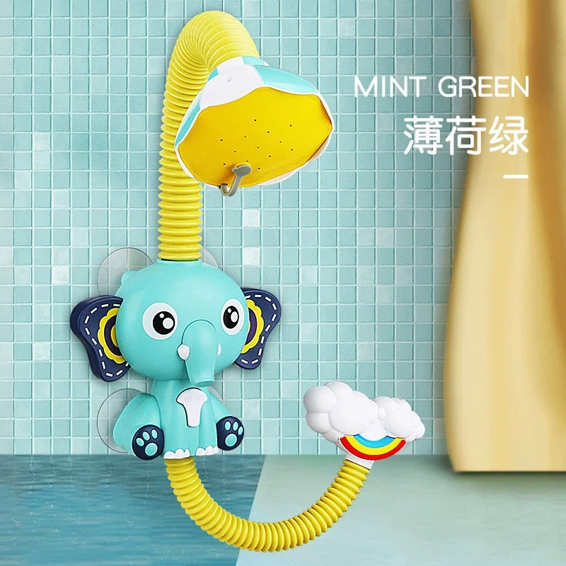 Cute Duck Bathtub Boat Toy with 3 Emotional Ducks Automatic Water Spray Toys for Toddlers, Sensory Interactive Baby Shower Gift ALPENZO