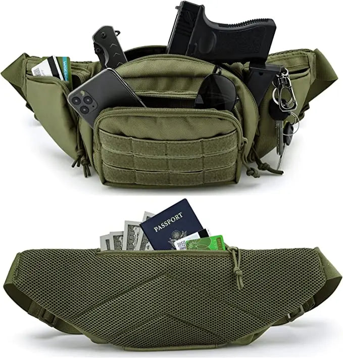 Molle Gun Holster Fanny Pack Fits Glock K Ruger S&W M&amp P Shield Taurus Sig Sauer Springfield Beretta Kimber Walther