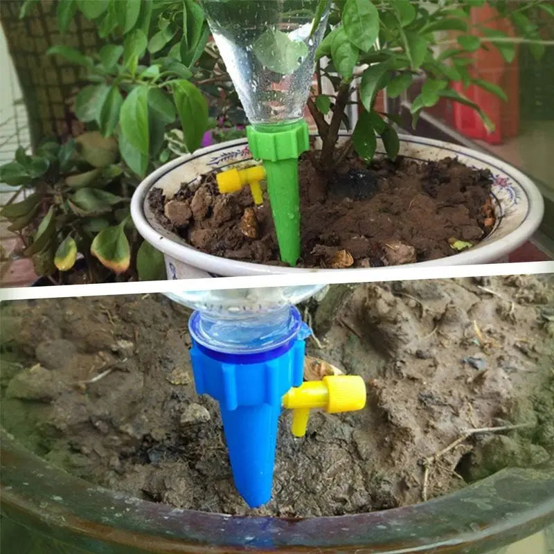 Automatic Drip Irrigation System Self Watering Spike for Flower Plants Greenhouse Garden Adjustable Auto Water Dripper Device - ALPENZO