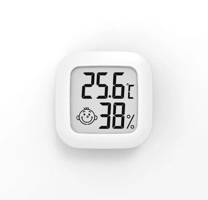 Humidity sensor, indoor thermometer, hygrometer, temperature and humidity monitor, with LCD display screen, displaying Celsius t - ALPENZO