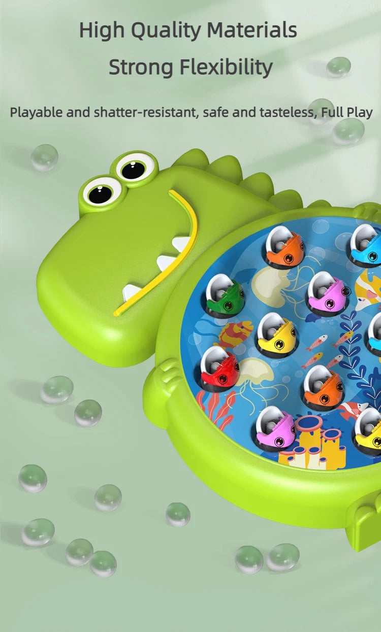 Dinosaur Simple Magnetic Fishing Toys Play Rod Game Toys for Children Baby Montessori with Rod Kids Educational No Rotating Gift ALPENZO