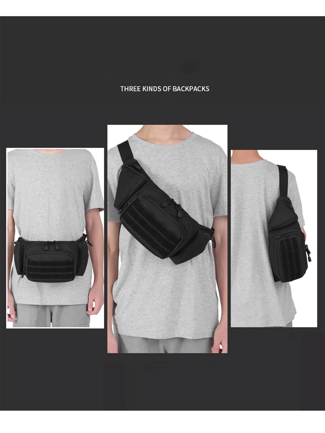 OPHIDIAN Multifunctional waist bag Outdoor cycling storage bag Portable invisible waist hanging gun bag accessory bag
