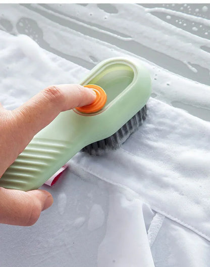 1/2pcs Shoes Brush Automatic Liquid Discharge Multifunction Press Out Shoes Cleaner Soft Bristles Clothes Brushes Cleaning Tool