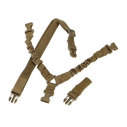 Tactical Gun Single Point Sling Adjustable Bungee Rifle Shoulder strap length for Airsoft Hunting Accessories Strap M4 with pad