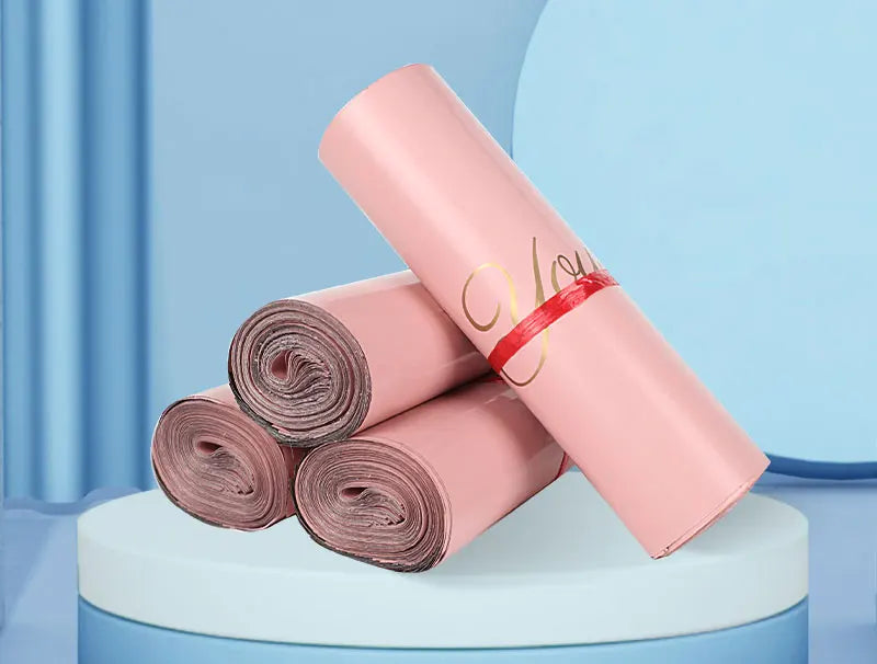 INPLUSTOP Pink Poly Express Mailing Pouch THANK YOU Clothing Opaque Courier Parcel Bag Envelope Logistics Storage Bags ALPENZO