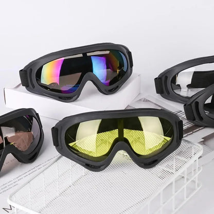 DIZETION 1Pc Winter Windproof Skiing Glasses Goggles Outdoor Sports Eyewear Glasses Ski Dustproof Cycling Lens Frame Sunglasses