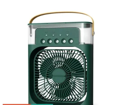 Portable Humidifier Fan Air Conditioners USB Electric Fan LED Night Light Water Mist Fun 3 In 1 Air Cooler Humidifie For Home - ALPENZO