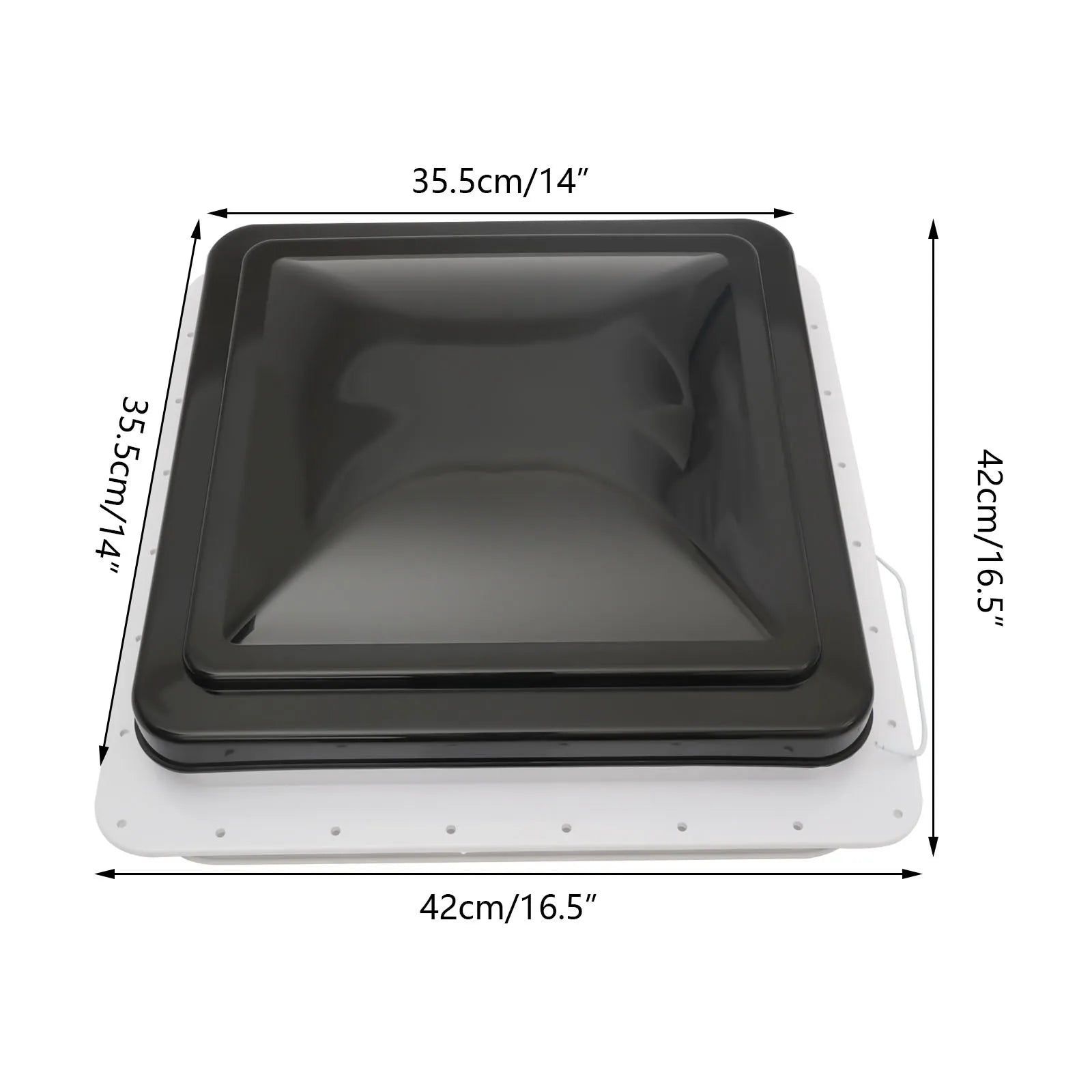 Roof Vent Fan Camper Van Motorhome RV Caravan Skylight Vent 42cmx42cm Dustproof - ALPENZO