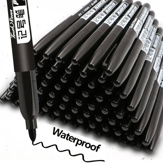 Permanent Marker Pen Drawing Markers Black Blue Red Waterproof Ink Sketch Pens Stationery Art School Supplies For Glass Metal ALPENZO