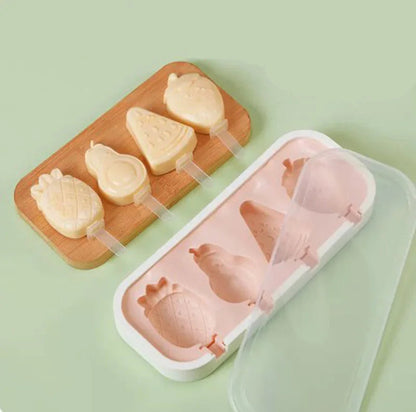 Popsicles Molds Kids Baby Cute Shapes Silicone Mini Popsicle Molds BPA Free Reusable Ice Cream Mold Popsicle Maker Homemade Set ALPENZO