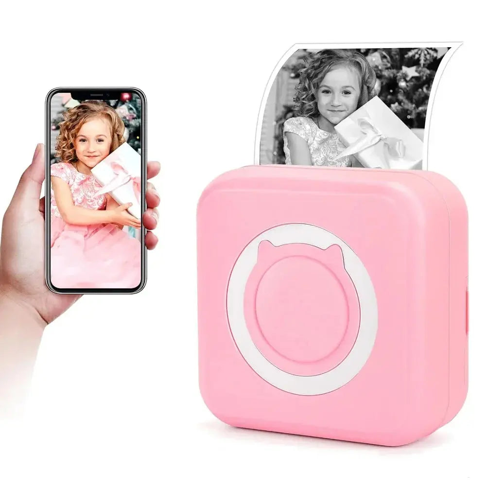 Portable Mini Thermal Printer Wirelessly BT 203dpi Photo Label Memo Wrong Question Printing With USB Cable Imprimante Portable - ALPENZO