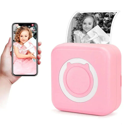 Portable Mini Thermal Printer Wirelessly BT 203dpi Photo Label Memo Wrong Question Printing With USB Cable Imprimante Portable - ALPENZO