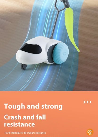 Smart Interactive Cat Toy Car Auto-Running Pet Vehicle with Obstacle Detection Durable for Indoor Cats Play - ALPENZO