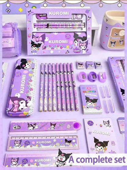 Sanrio Kuromi Melody Cinnamoroll Stationery Gift Box Girls Primary School 12-Piece School Supplies for Children Kawaii New Hot ALPENZO