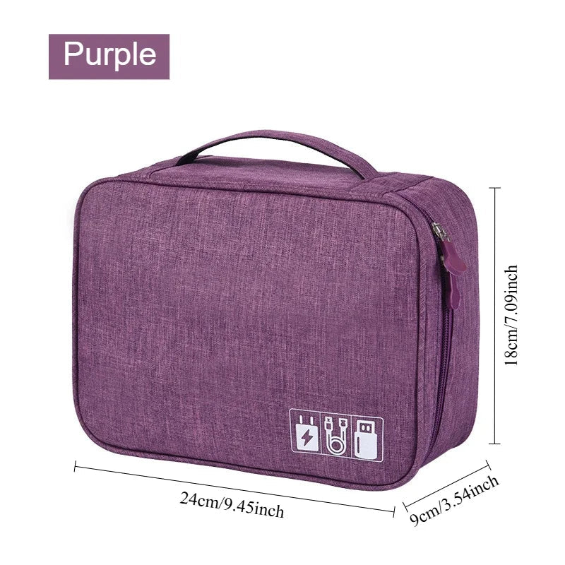 Handheld Digital Bag Multifunctional Large Capacity Moistureproof Mesh Earphone Charger Data Cable USB Travel Protective Case1PC ALPENZO