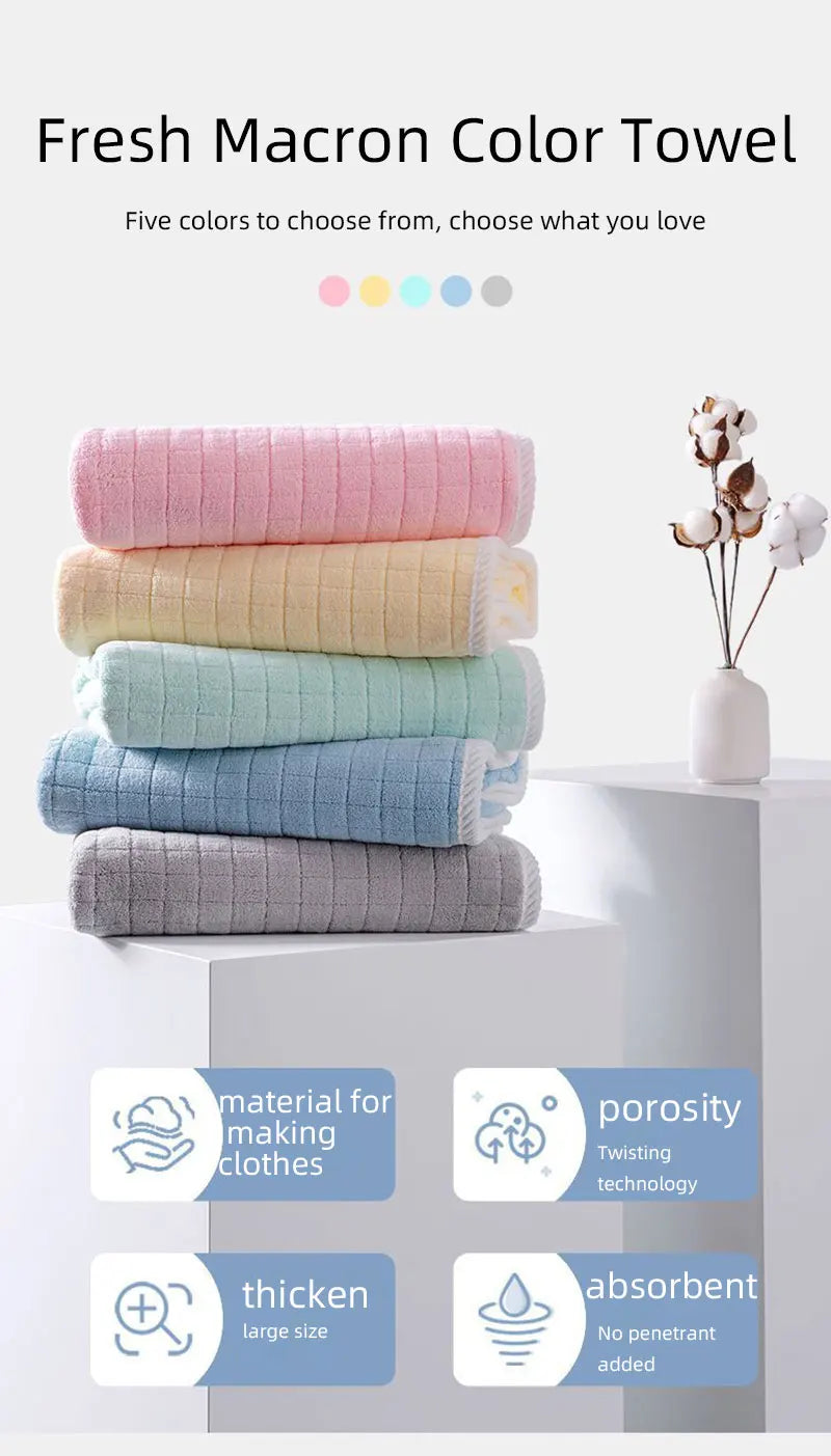 Square Spiral Bath Towel Designer Solid Color Quick Drying Water Absorbing Dry Hair Household And Daily Use Soft Square-Towels - ALPENZO