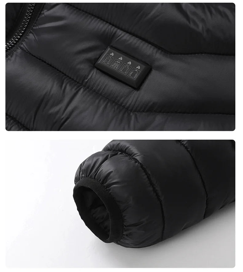 21 Areas Heating Jacket Men's Winter Usb Electric Heating Coat Functional Self-Heating Clothes Outdoor Snow Thick Padded Jacket ALPENZO