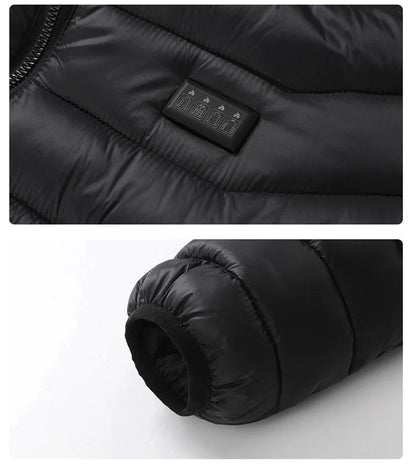 21 Areas Heating Jacket Men's Winter Usb Electric Heating Coat Functional Self-Heating Clothes Outdoor Snow Thick Padded Jacket ALPENZO