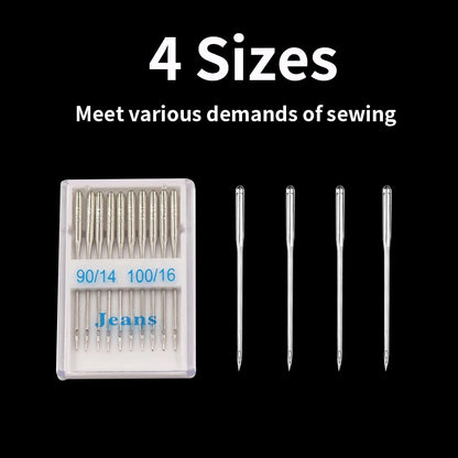 20pcs Sewing Machine Needles Jeans Universal Regular Point Sewing Needles Ball Point Head for Home Sewing Machine Supplies - ALPENZO